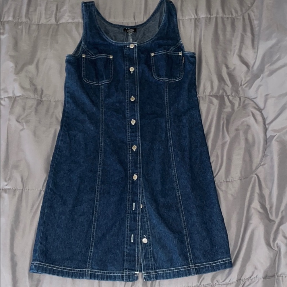 New York & Company button up jean dress.